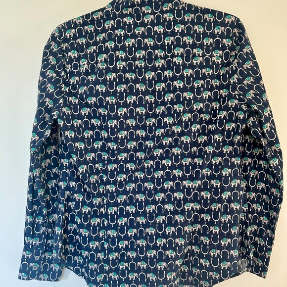 J. Crew Lightweight Elephant Blouse Size 8P - Picture 2 of 4